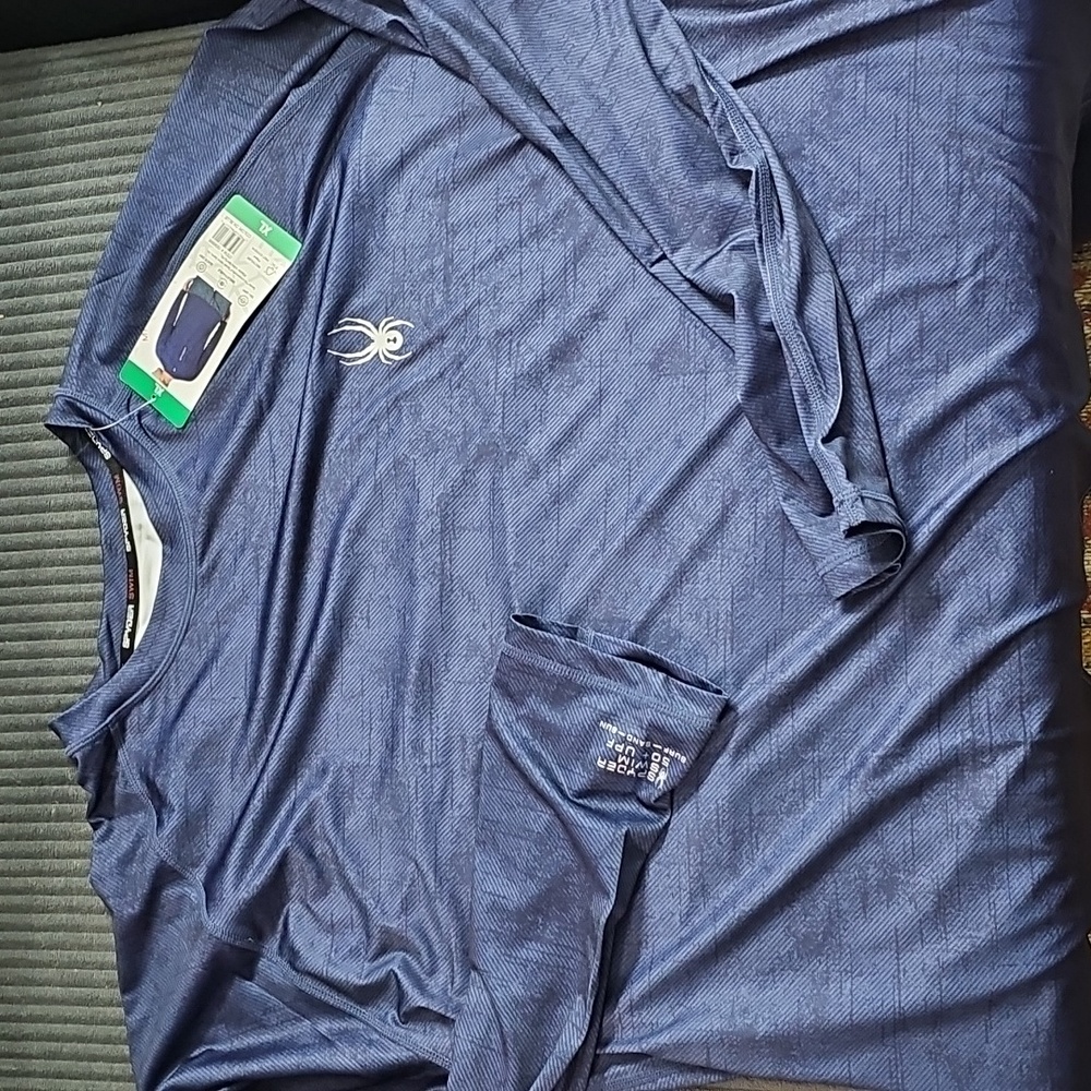 Spyder Navy Performance Long Sleeve Shirt Size XL